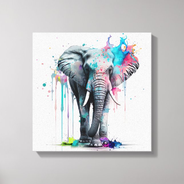 Elephant artwork? canvas print (Front)