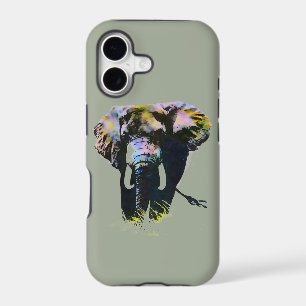 Elephant Artwork on Grey Background