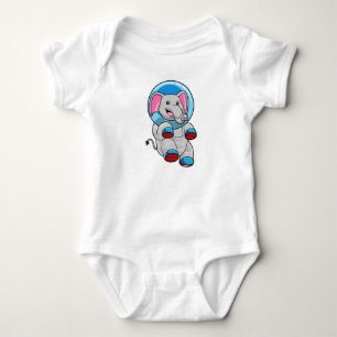 Elephant as Astronaut in Glass sphere Baby Bodysuit