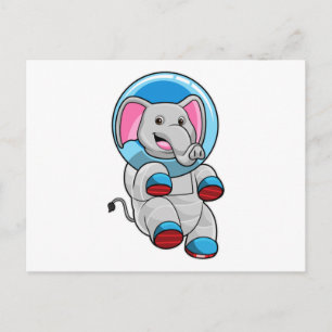 Elephant as Astronaut in Glass sphere Postcard