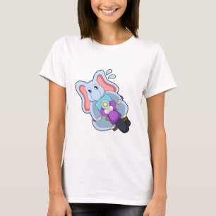 Elephant as Biker with Motorcycle.PNG T-Shirt