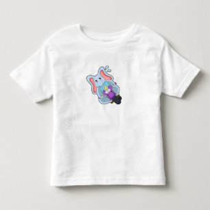 Elephant as Biker with Motorcycle.PNG Toddler T-Shirt