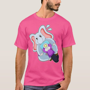 Elephant As Biker With Motorcycle T-Shirt