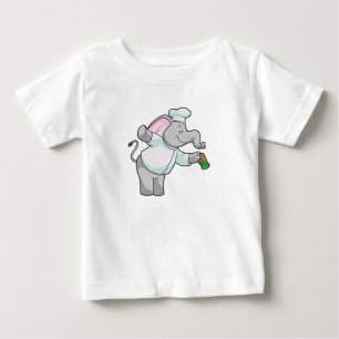 Elephant as Chef with Salt shaker Baby T-Shirt