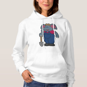 Elephant as Farmer with Shovel Hoodie