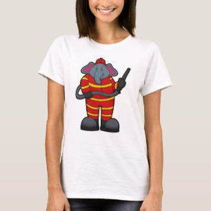 Elephant as Firefighter with Hose T-Shirt