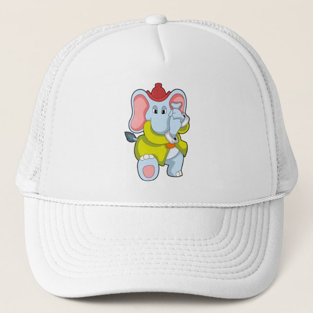 Elephant as Firefighter with Proboscis Trucker Hat (Front)