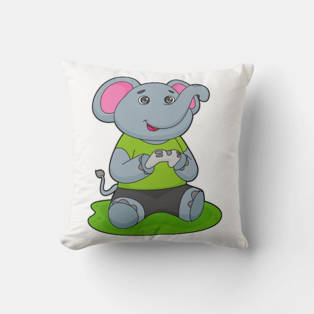 Elephant as Gamer Cushion (Front)
