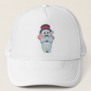 Elephant as Gentleman with Hat & Walking stick