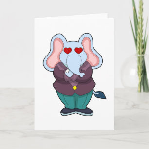 Elephant as Groom with Suit.PNG Card