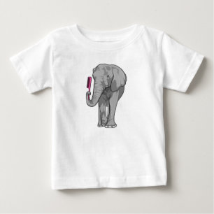 Elephant as Hairdresser with Comb Baby T-Shirt