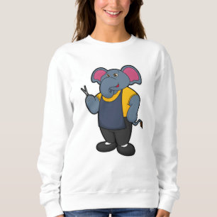 Elephant as Hairdresser with Scissors Sweatshirt