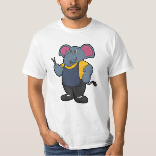 Elephant as Hairdresser with Scissors T-Shirt