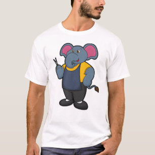Elephant as Hairdresser with Scissors T-Shirt