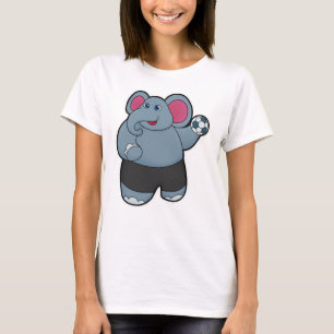 Elephant as Handball player with Handball ball T-Shirt