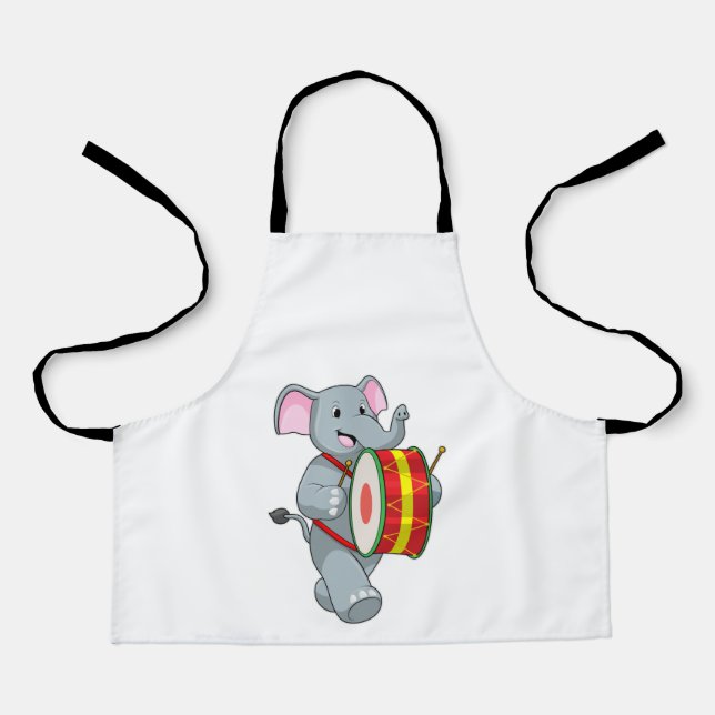 Elephant as Musician with Drum Apron (Front)