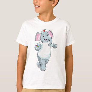 Elephant as Nurse with Medicine T-Shirt