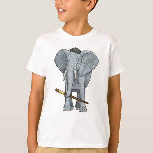 Elephant as Painter with Paint brush T-Shirt