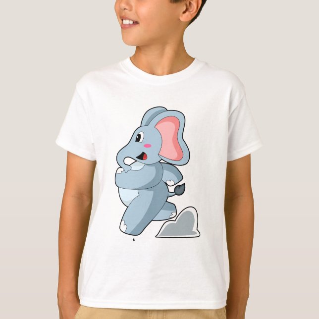 Elephant as Runner T-Shirt (Front)