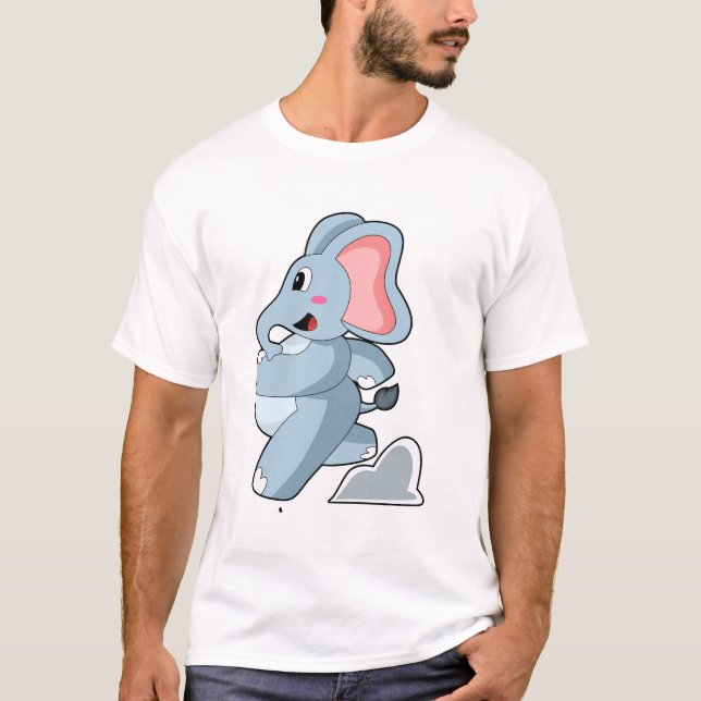 Elephant as Runner T-Shirt (Front)