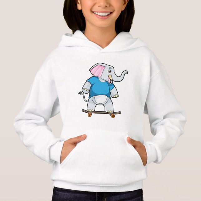Elephant as Skater with Skateboard (Front)