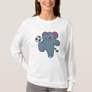 Elephant as Soccer player with Soccer ball T-Shirt