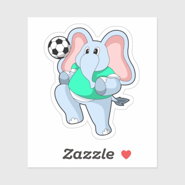 Elephant as Soccer player with Soccer.PNG (Sheet)