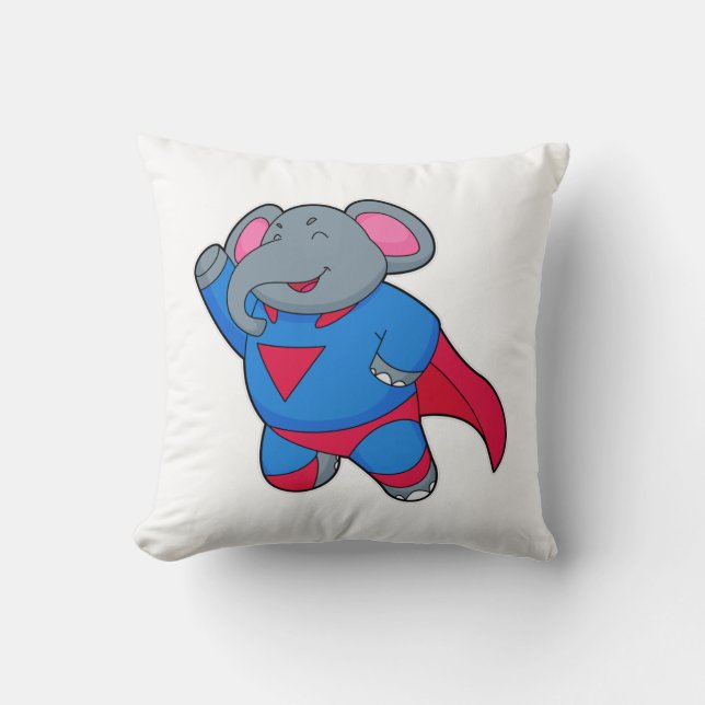 Elephant as Superhero Cushion (Front)