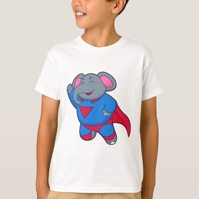 Elephant as Superhero T-Shirt (Front)