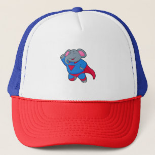 Elephant as Superhero Trucker Hat