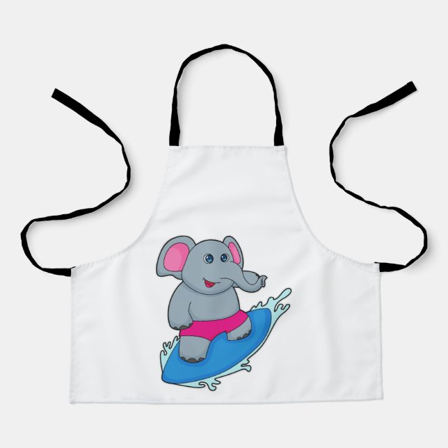 Elephant as Surfer with Surfboard Apron (Front)