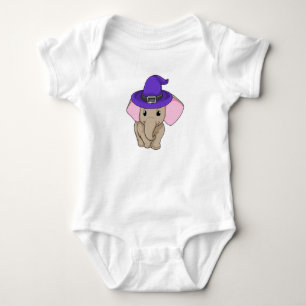 Elephant as Wizard Baby Bodysuit