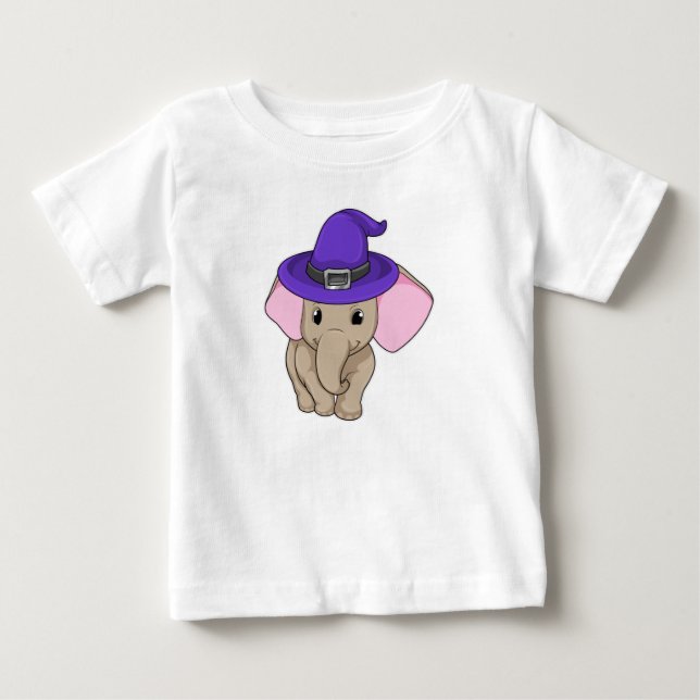 Elephant as Wizard Baby T-Shirt (Front)