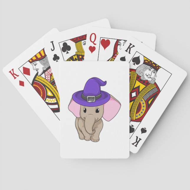 Elephant as Wizard Playing Cards (Back)