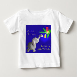 Elephant-astic 1st Christmas Cute Dumbo Baby T-Shirt