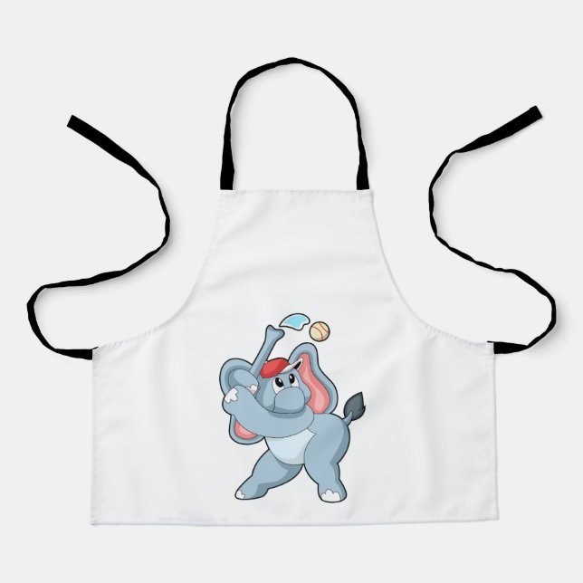 Elephant at Baseball Apron (Front)