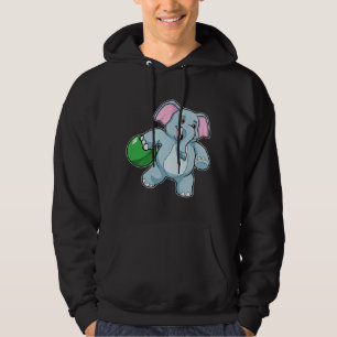 Elephant at Bowling with Bowling ball Hoodie