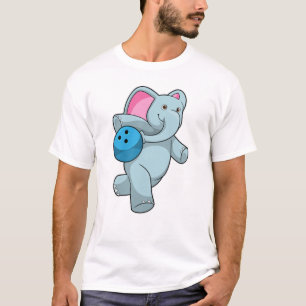 Elephant at Bowling with Bowling ball T-Shirt