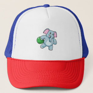 Elephant at Bowling with Bowling ball Trucker Hat