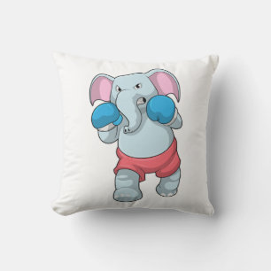 Elephant at Boxing with Boxing gloves Cushion