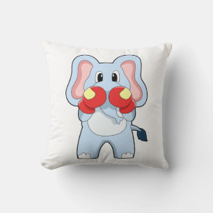 Elephant at Boxing with Boxing gloves Cushion