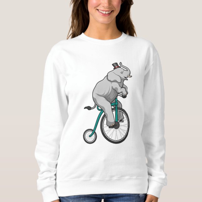 Elephant at Circus with Bicycle Sweatshirt (Front)
