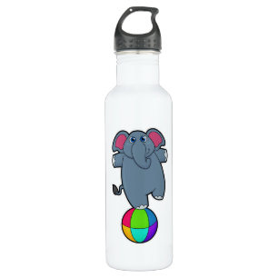 Elephant at Circus with Circus ball 710 Ml Water Bottle
