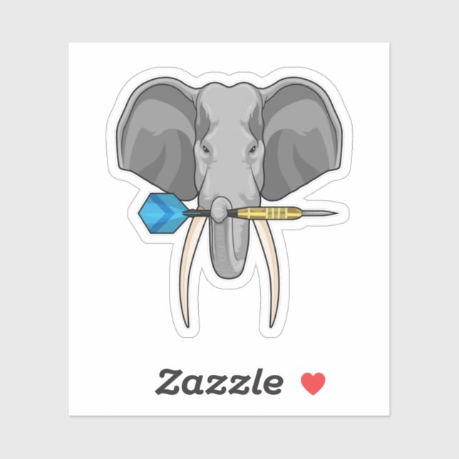 Elephant at Darts with Dart (Sheet)