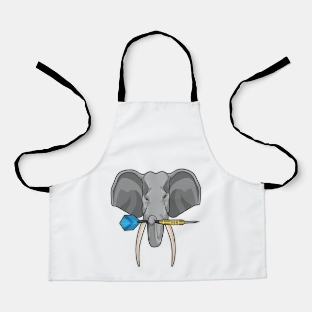 Elephant at Darts with Dart Apron (Front)