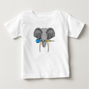 Elephant at Darts with Dart Baby T-Shirt