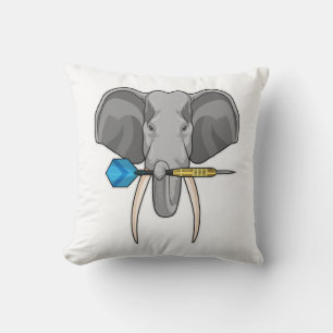 Elephant at Darts with Dart Cushion