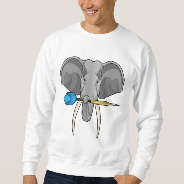 Elephant at Darts with Dart Sweatshirt (Front)