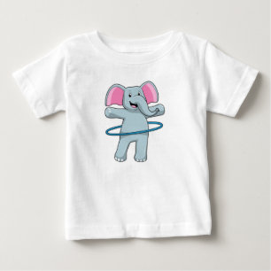 Elephant at Fitness with Fitness tires Baby T-Shirt