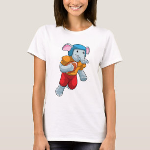 Elephant at Football Sports T-Shirt